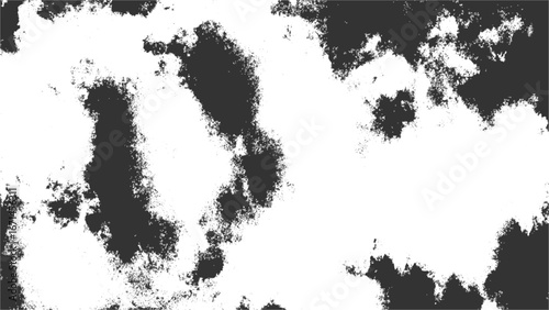 Abstract black and white texture with irregular cloudy patches and rough edges. Ink blots or smoky clouds spread distressed and grunge texture. Overlays, backgrounds, or artistic effects visual.