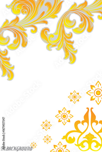 Thai pattern background image design vector illustration