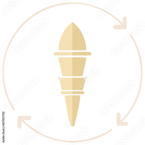 Stylized pest control icon, vector art of a termite treatment, pest control service symbol with a circular arrow