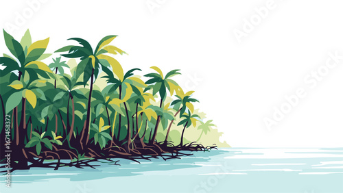 Dense rainforest jungle landscape