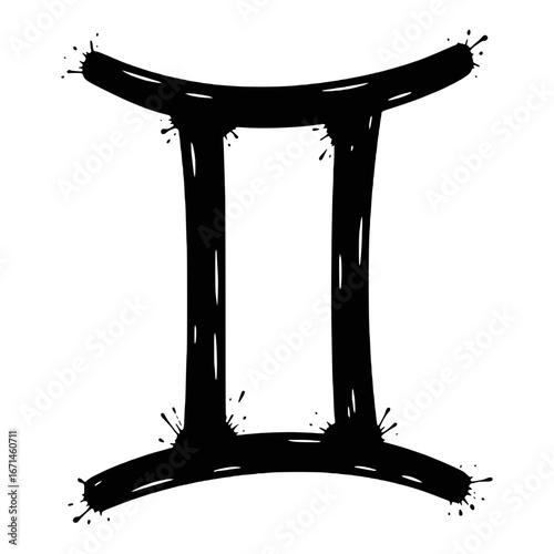 Vector Zodiac Gemini Sign Symbol Illustration