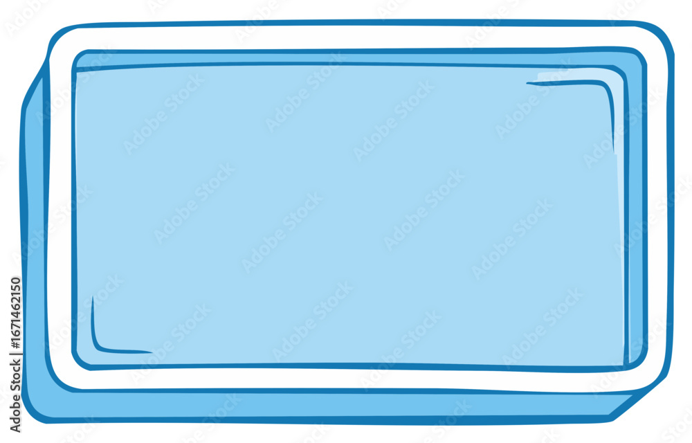 Vector Illustration of Hand Drawn Light Blue Rectangle Shape for Graphic Elements Vector Illustration of Hand Drawn Light Blue Rectangle Shape for Graphic Elements