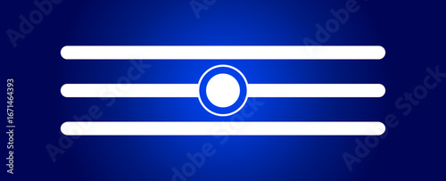 Lord Shiva Tilak Symbol on Blue Background