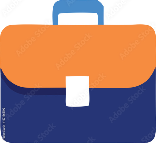 Modern flat design briefcase icon symbol business travel office document bag professional carry case
