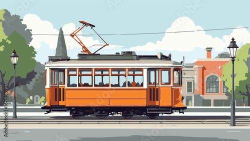 tram in the city