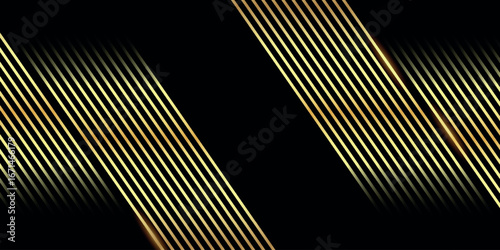 Abstract background with overlapping sparkling gold lines. Luxurious and modern graphic design element, futuristic style concept for web banners, flyers, card covers, or brochures.