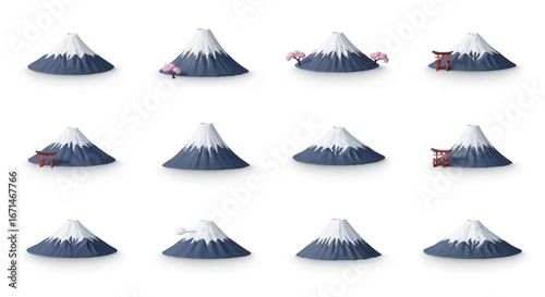 Elegant 3D rendering of a single pink cherry blossom flower, isolated on a white background, symbolizing spring and delicate beauty