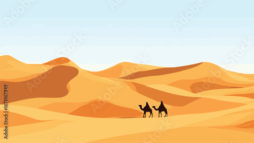 camel in the desert