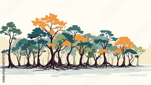 autumn landscape with trees