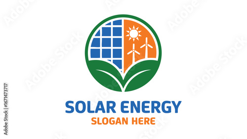 Solar Logo Design vector, Unique and Professional Solar Logo Design