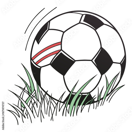 Vector Isolated Realistic Soccer Ball over white