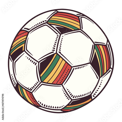 Vector Isolated Realistic Soccer Ball over white