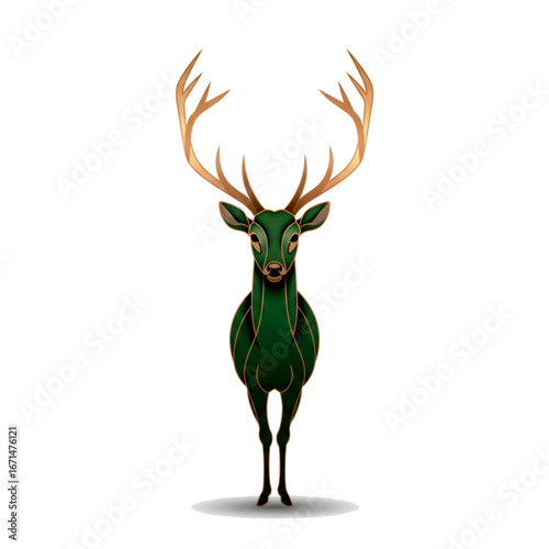 "Stylized deer vector representing peace, freedom, and the beauty of wildlife, suitable for design, creative projects, or modern branding concepts."