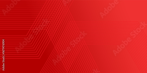 Top abstract hexagon rendering of red abstract glass background modern