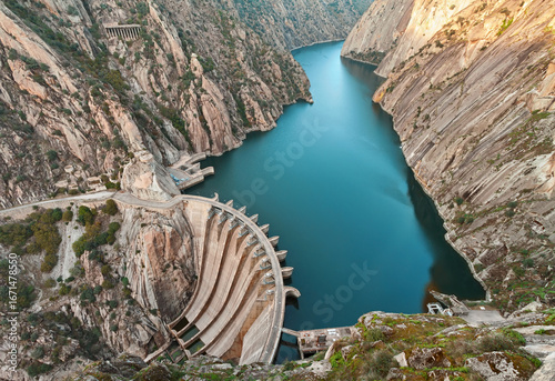Aldeadavila Dam is a concrete arch-gravity dam on the Douro River on the border between Spain and Portugal.	

