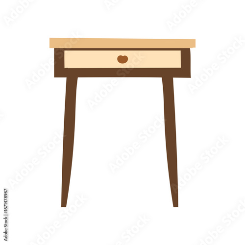 Flat Simple Nightstand Side Table Bedside Table Interior Furniture
