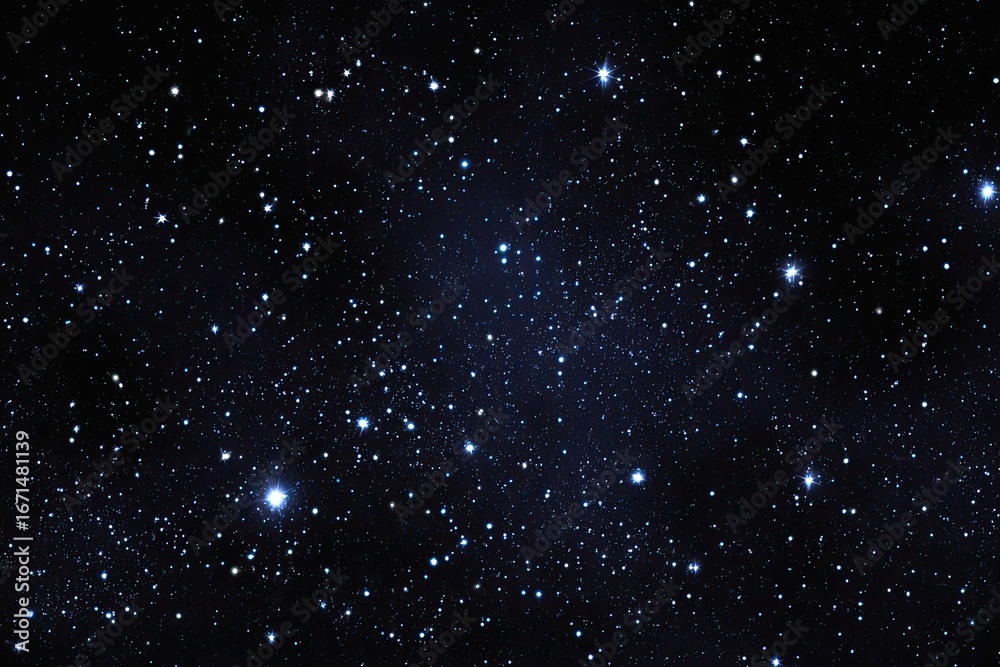 Fototapeta premium Starry night sky, densely packed with twinkling stars