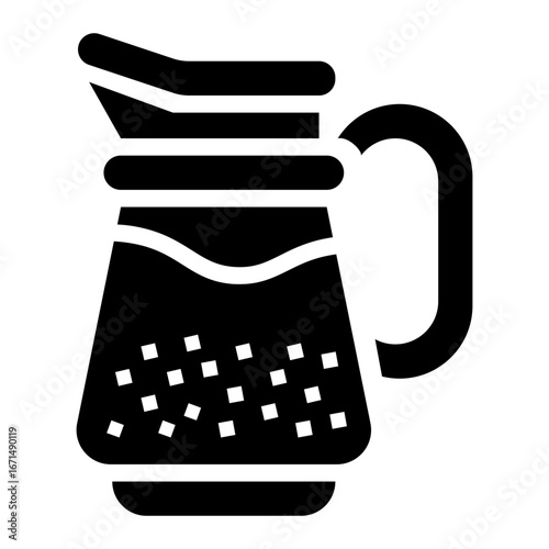 icon jug with style glyph