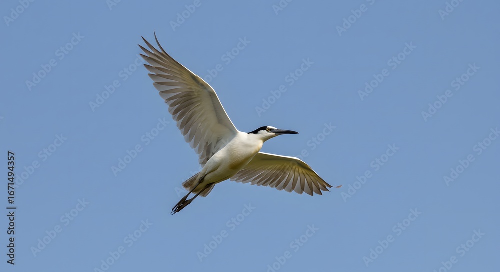 Fototapeta premium Bird in flight against sky