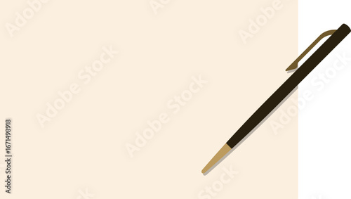 Illustration of Pen and Blank Page