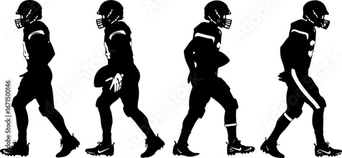 "Gridiron Shadows: American Football in Motion"