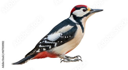 Isolated Great Spotted Woodpecker