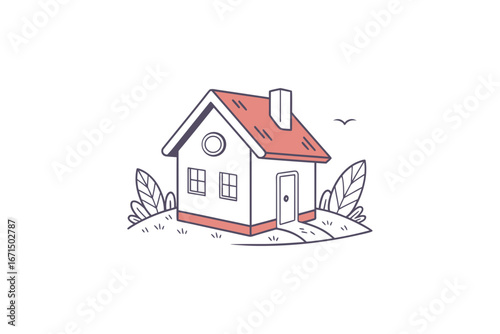 UI icon flat color home button navigation symbol