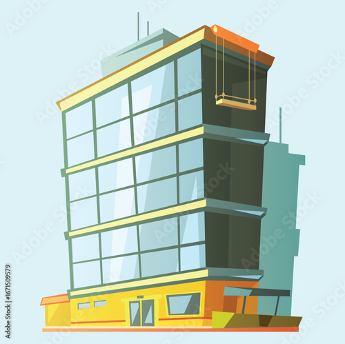 Building Renovation Concept Before and After