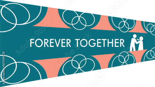 Celebrate enduring love and commitment with this elegant 'Forever Together' design for weddings, anniversaries, or special moments.