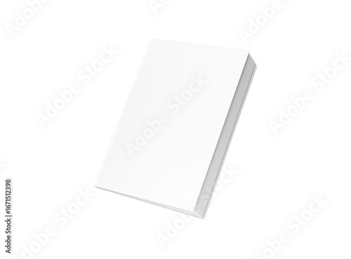 Fotografía Floating white book on transparent background