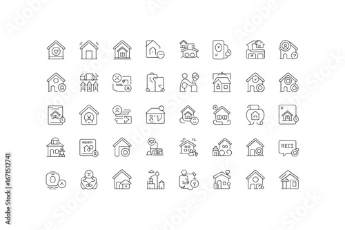 Collection of abstract japanese kanji symbols and calligraphy strokes for creative design projects white background