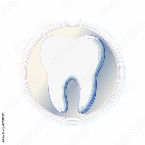 Tooth Dental Icon - Vector Illustration for Healthcare and Hygiene
