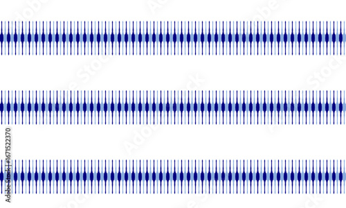 blue culture background, Abstract blue spiky horizontal strip line repeat seamless on white background, rapport patter print