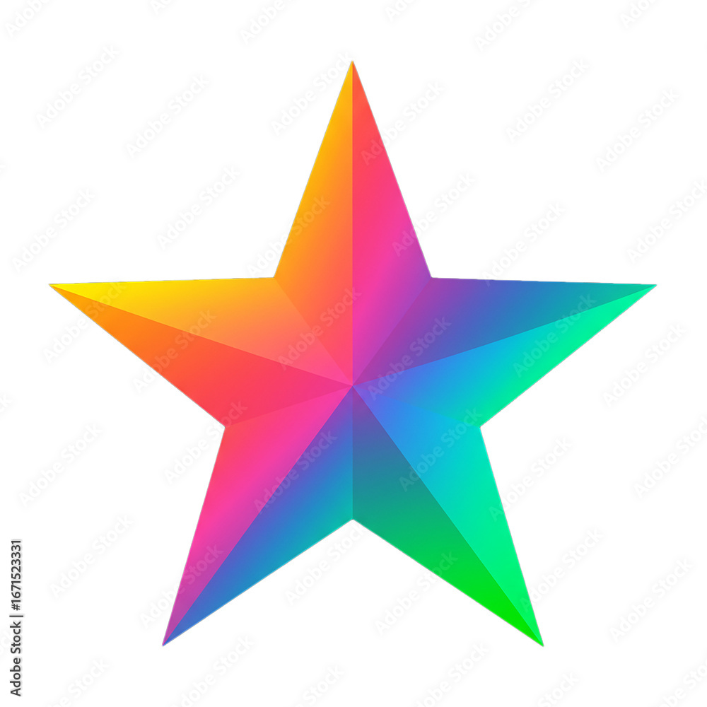 Obraz premium PNG Star Colorful star graphic vector illustration gradient star design on black background for web and print projects