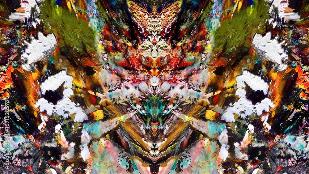 Fototapeta premium Abstract art background . Hand painting artwork on canvas .