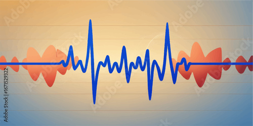 Green electrocardiogram waves illustrating a healthy heartbeat on a medical monitor