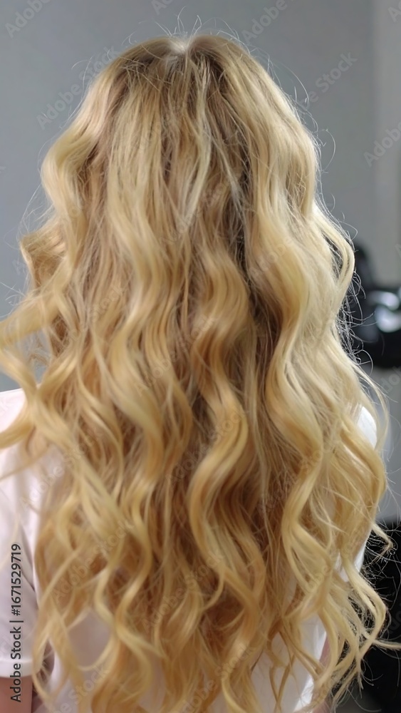 Naklejka premium Blonde wavy hair (1)