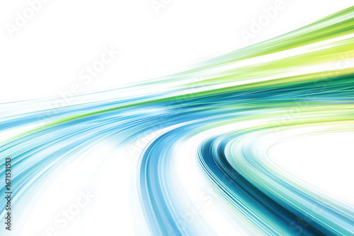 Abstract background with blue and green curved lines on white, modern design isolated on transparent background