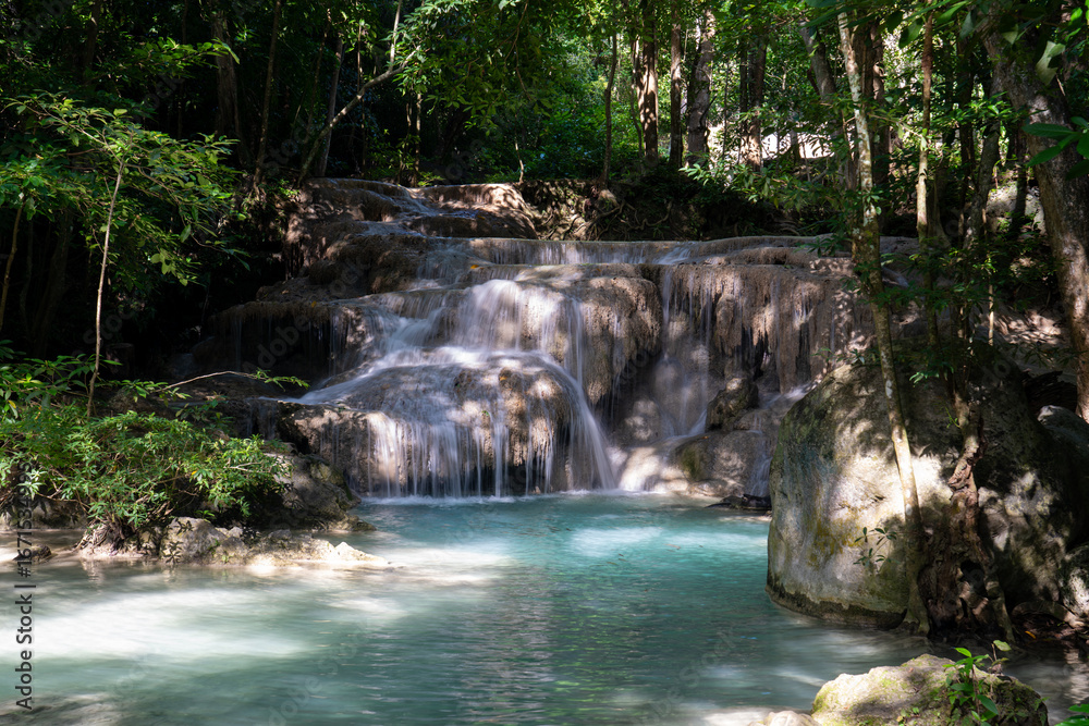 Naklejka premium waterfalls, asia, thailand, indonesia, beautiful, long exposure