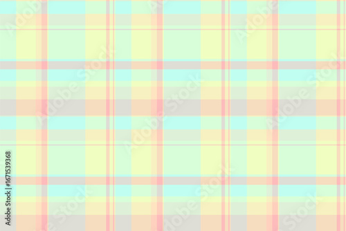 Pastel plaid pattern. Soft, calming colors in a balanced grid. Ideal for backgrounds, textiles, or adding a gentle touch. Design, texture, or web use.