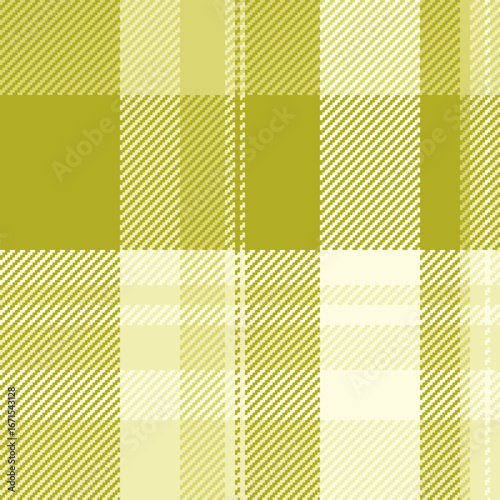 Traditional check pattern seamless, installing textile background plaid. 60s vector tartan fabric texture in yellow and light colors.