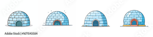 igloo vector pack in contemporary style with balanced composition.