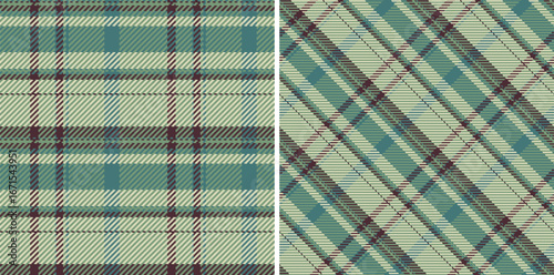 Plaid vector texture of pattern background seamless with a check tartan fabric textile. Set in earth colors. Textured wall paint.