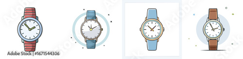 watch vector pack in contemporary style with balanced composition.