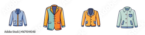 jacket vector pack in contemporary style with balanced composition.