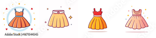 petticoat vector pack in contemporary style with balanced composition.