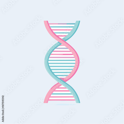 DNA Double Helix Science, Genetics, and Biology Illustration