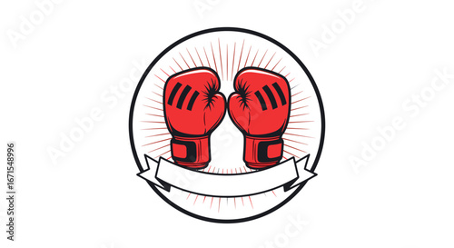 Icon of boxing gloves emblematic of combat sports and fitness training regimens