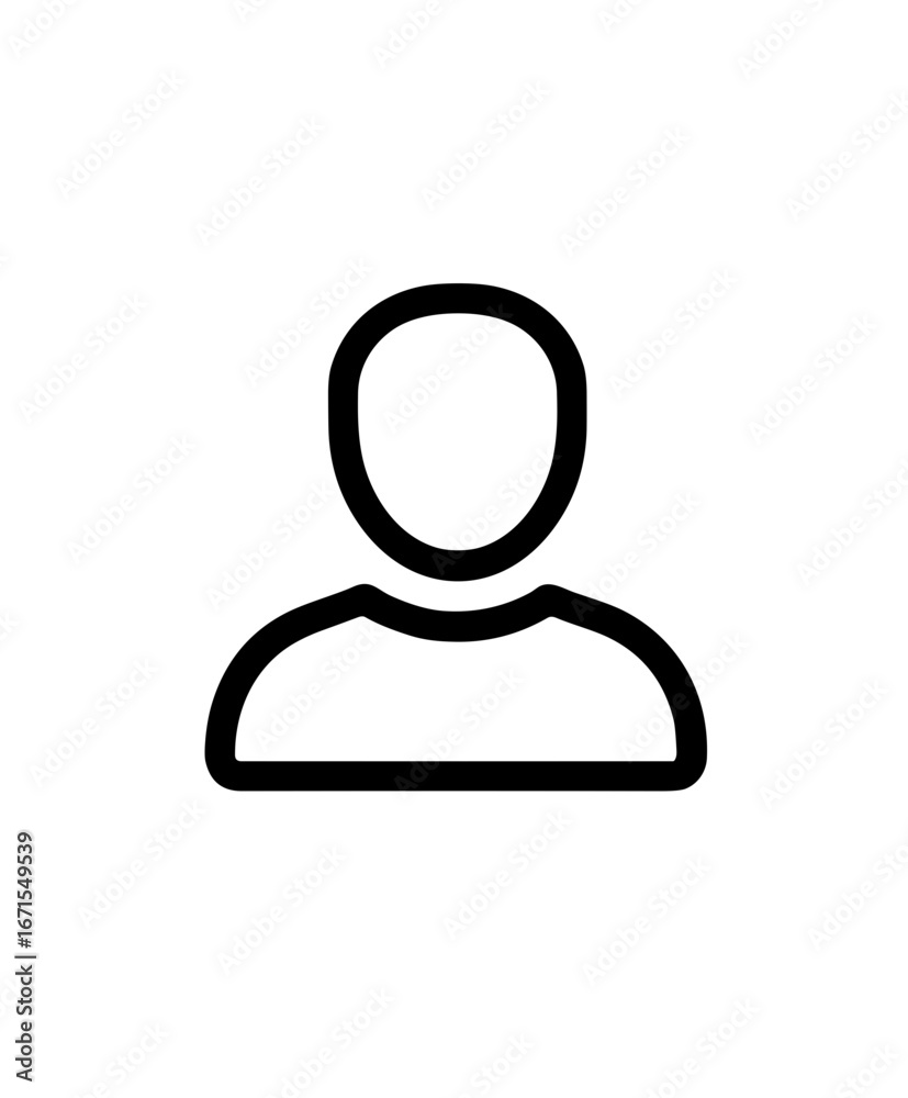 Fototapeta premium User avatar icon in black outline style