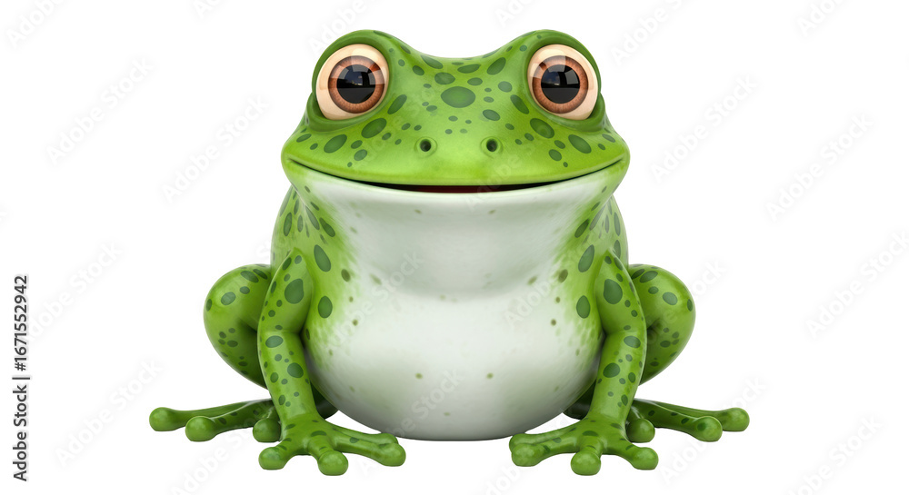 Obraz premium Isolated Smiling Frog